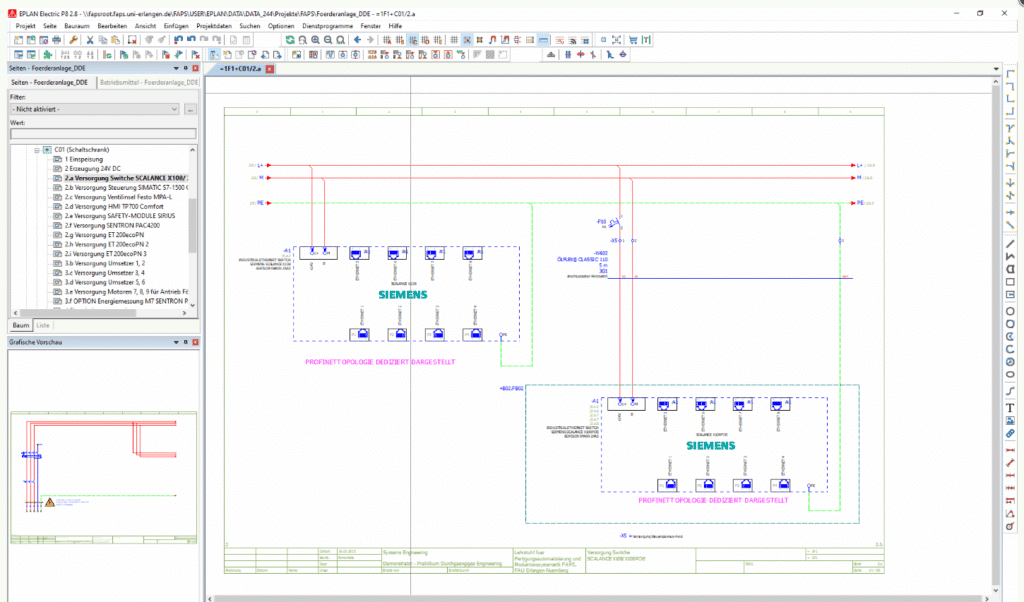 elektro modifikace strojů 22 Vypracování eplan elektro schema